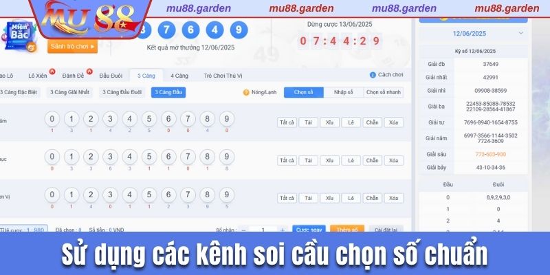Sử dụng các kênh soi cầu chọn số chuẩn