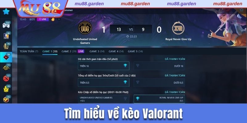 Tìm hiểu về kèo Valorant