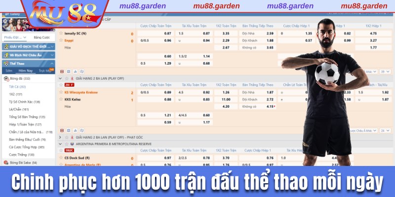 Chinh phục hơn 1000 trận đấu thể thao mỗi ngày
